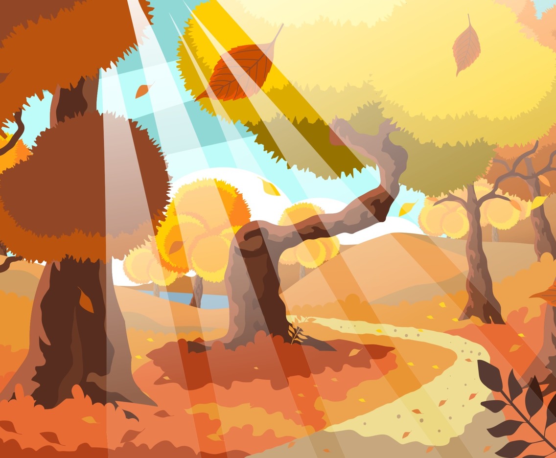 Peaceful Autumn Fall Garden
