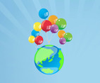 Balloons World Vector