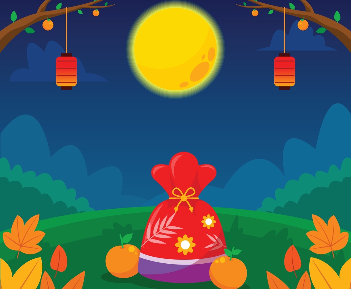 Full Moon Night On Mid Autumn Festival