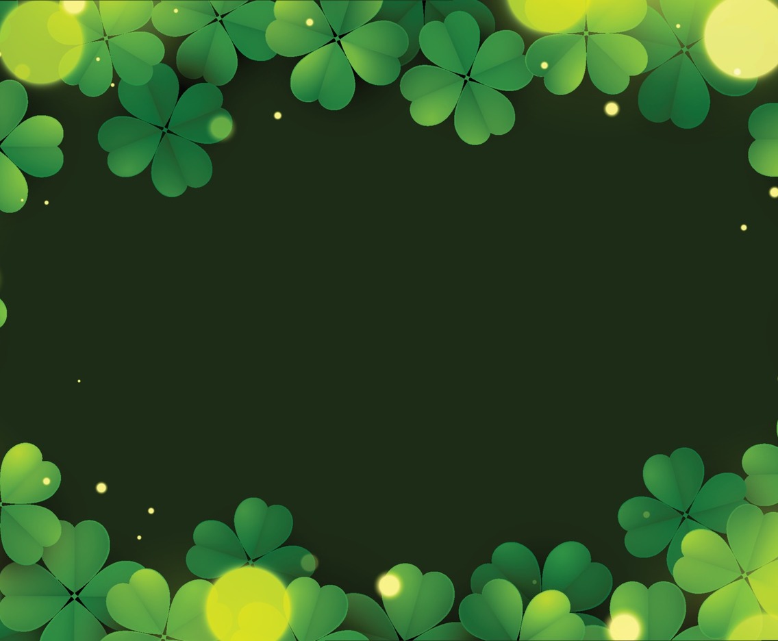 Clover Frame with Bokeh Effect Background
