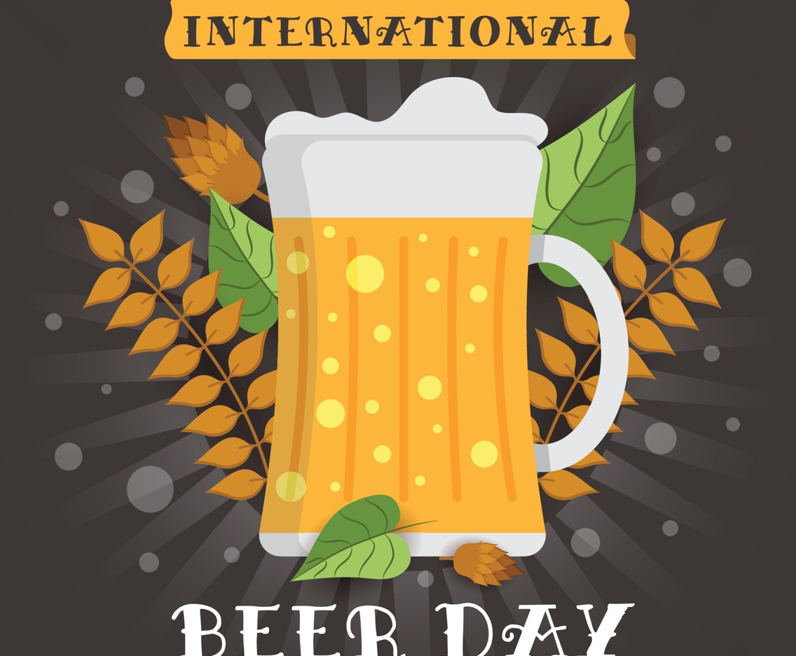 International Beer Day Background Template