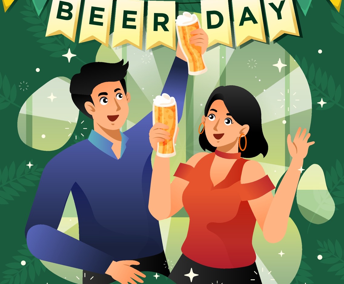 Couple Celebrating International Beer Day