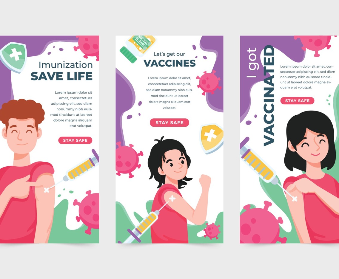 After Vaccine Covid-19 Cute Banner Template