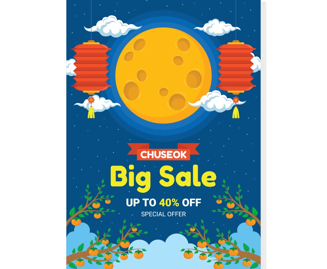 Chuseok Festival Big Sale Poster