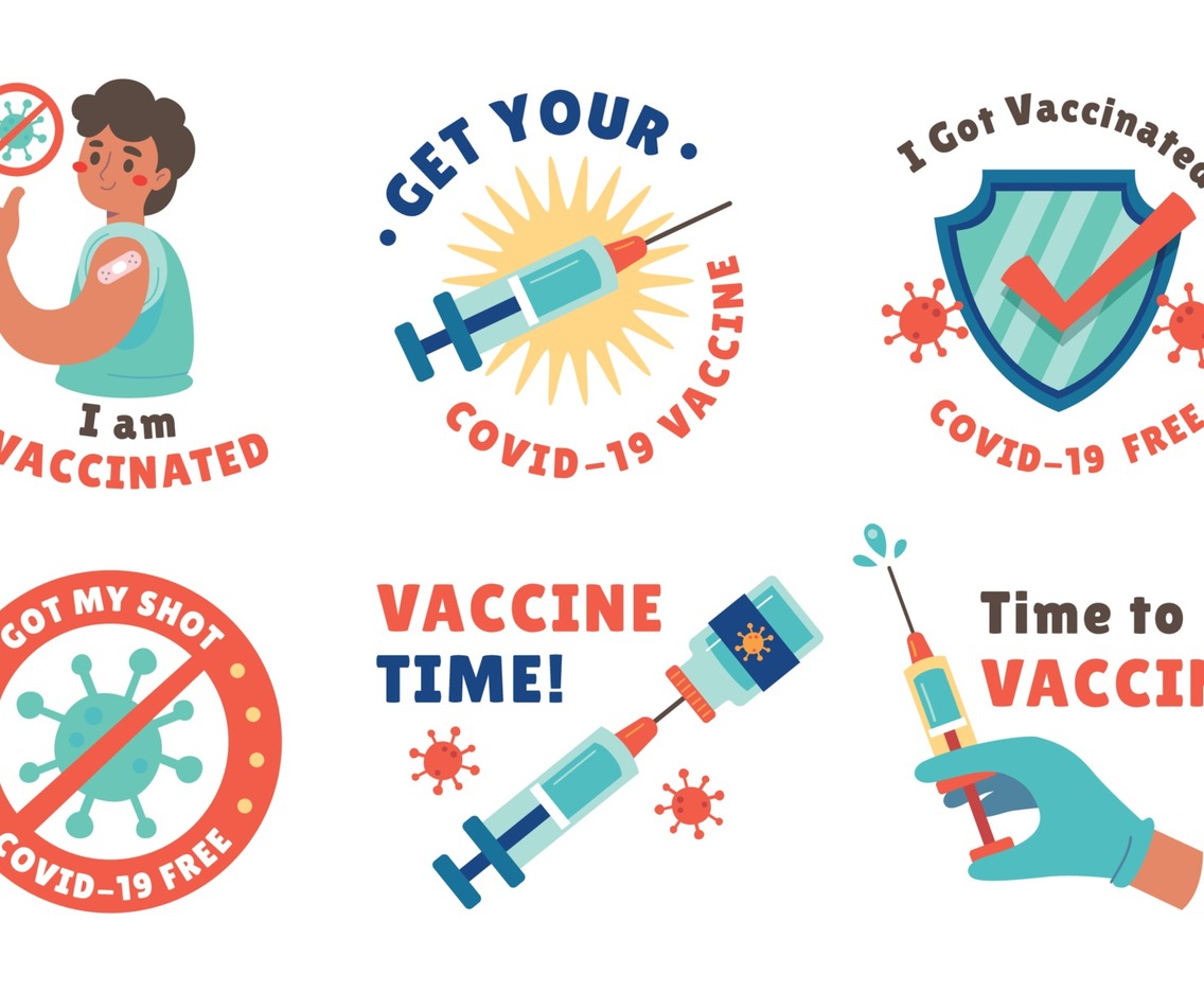 Covid 19 Vaccine Campaign Sticker Set