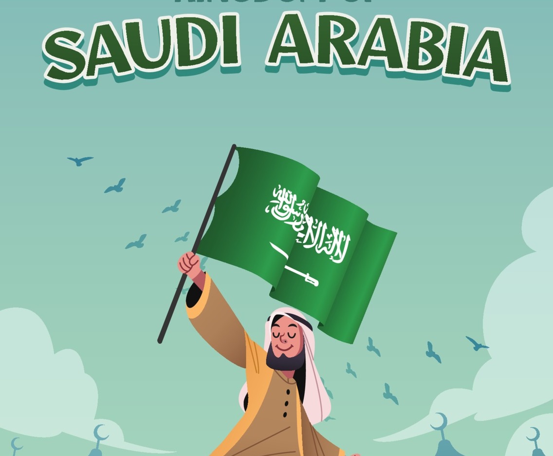Arabian Man Celebrates Saudi Arabia National Day