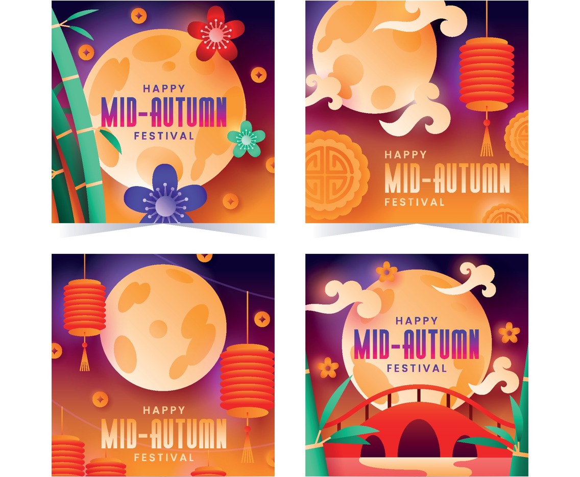 Mid Autumn Festival Card Set