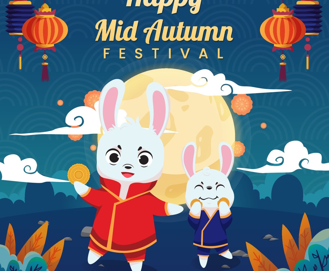 Mid Autumn Festival with a Couple Bunnies