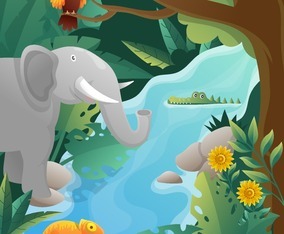 Animals in the River Forest