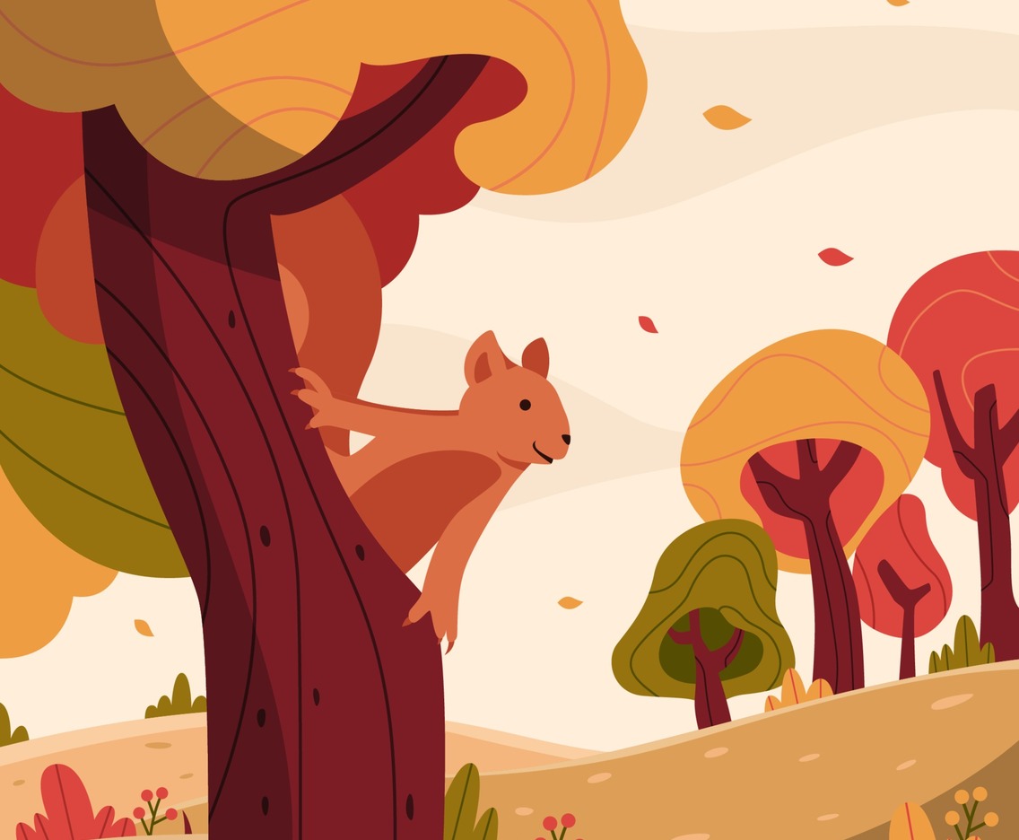 Squirrel on the Tree during Autumn