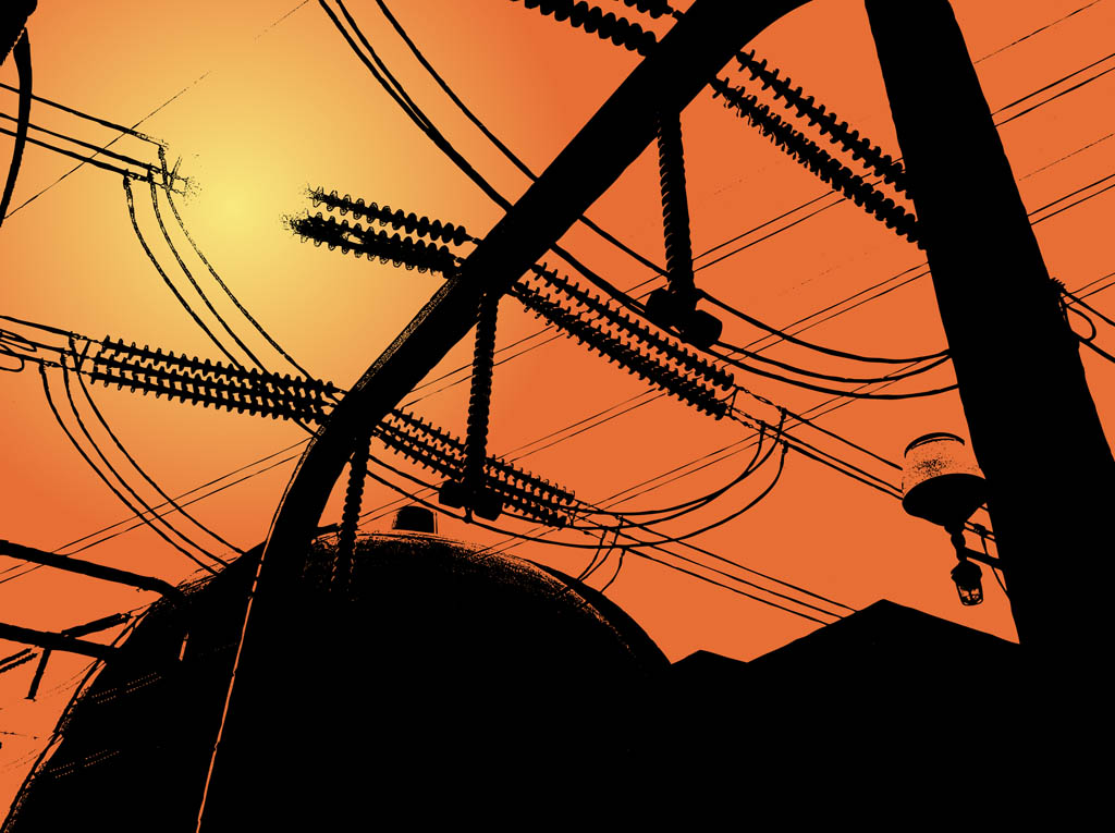 Power Lines Background