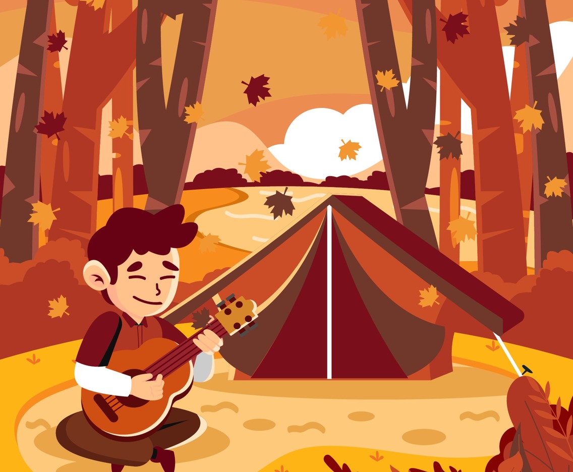 Play Guitar at Autumn Camp