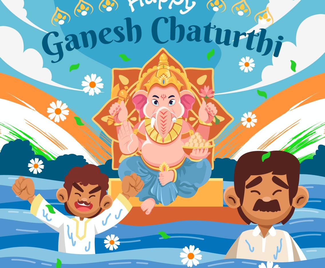 Ganesh Chaturthi Celebration on River