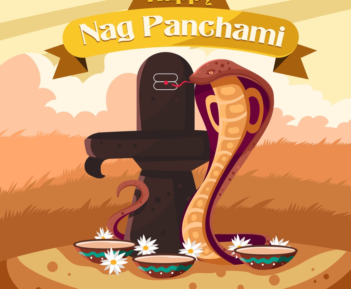 Nag Panchami Concept with Warm Color
