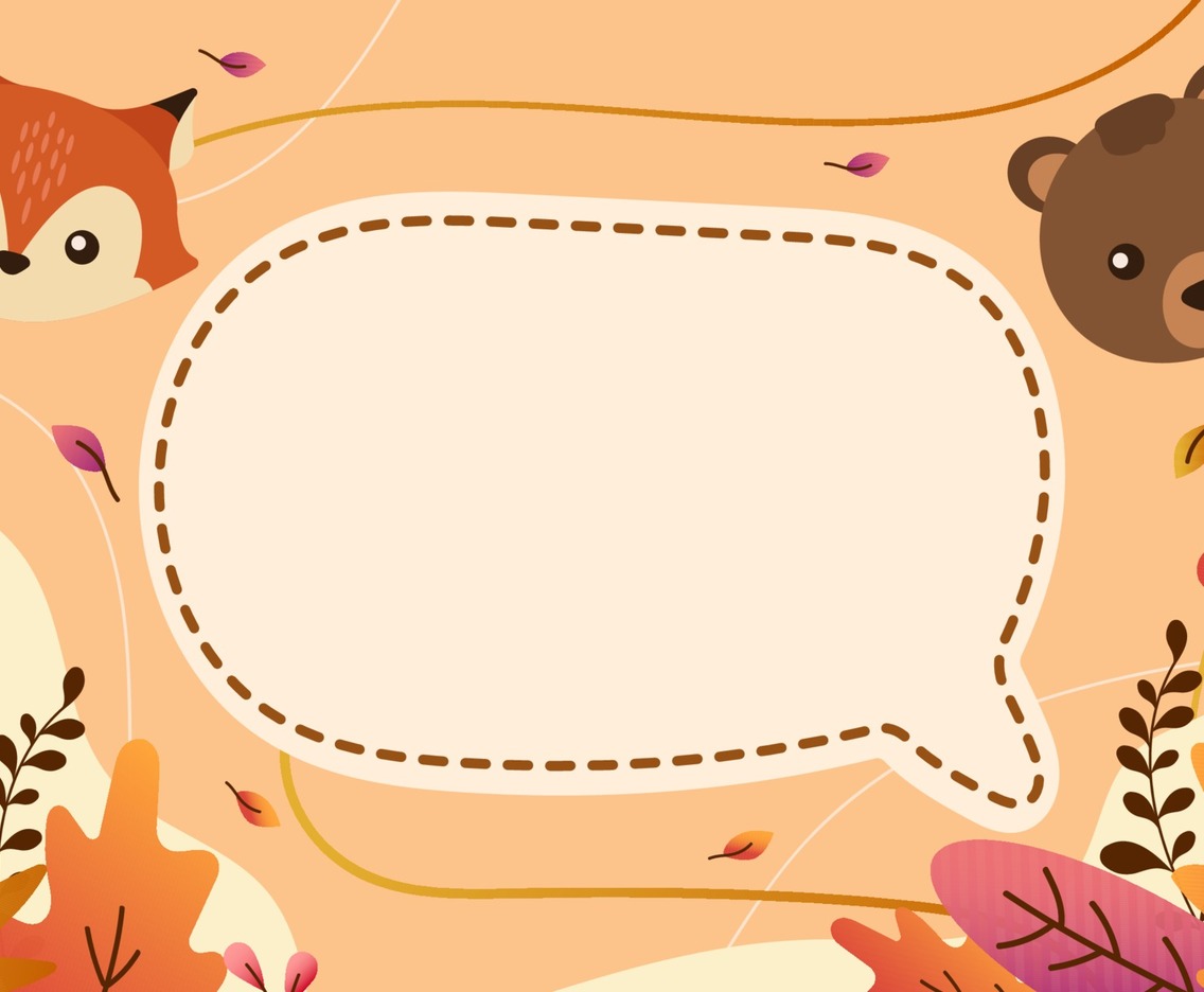 Cute Autumn Animal dan Floral Greeting