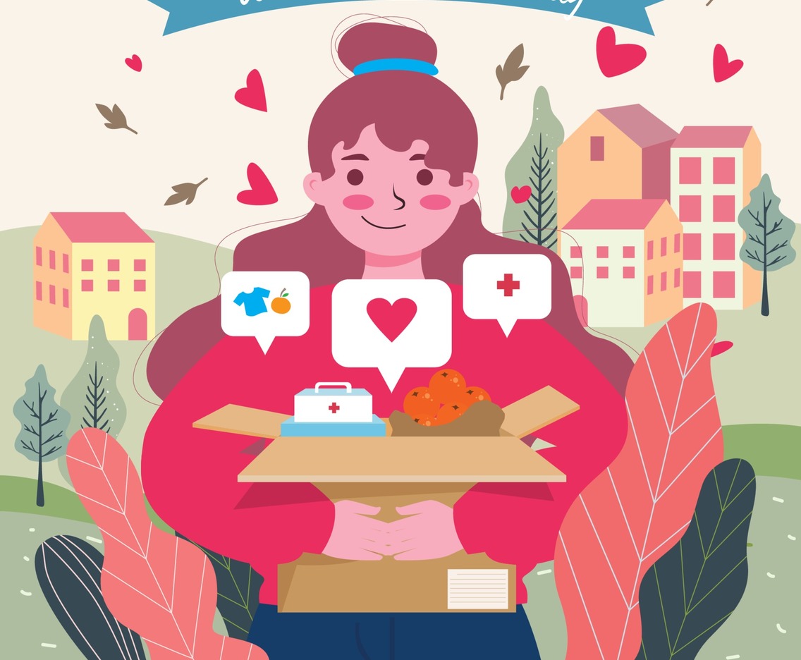 World Humanitarian Day Woman Character