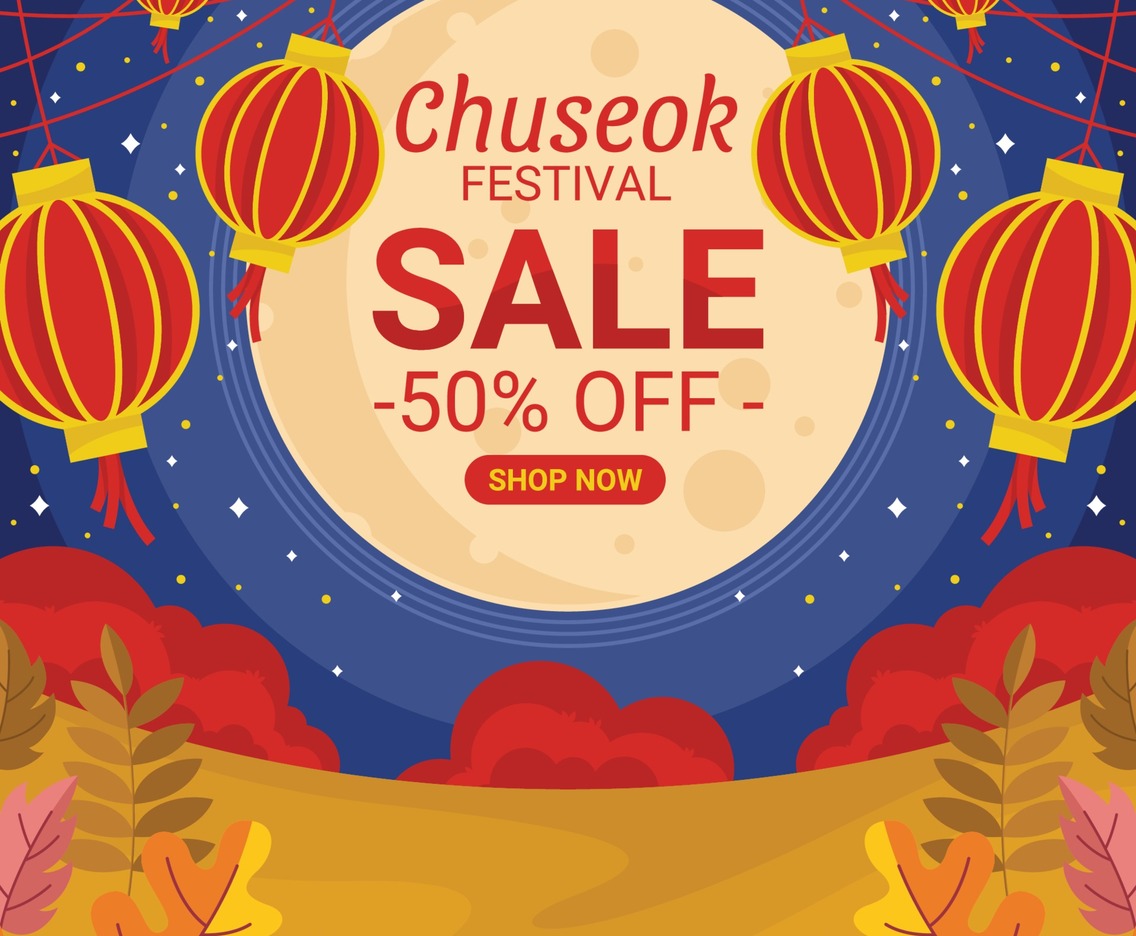 Chuseok festival sale poster