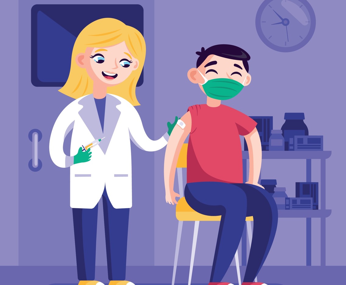 Doctor Putting the Vaccine for Covid 19