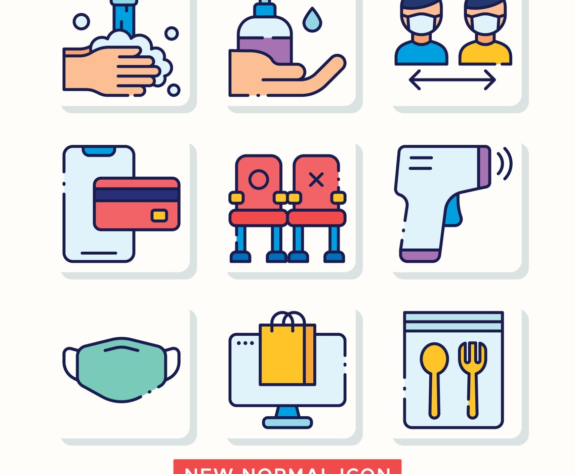 Contactless Activity in New Normal Era Icon