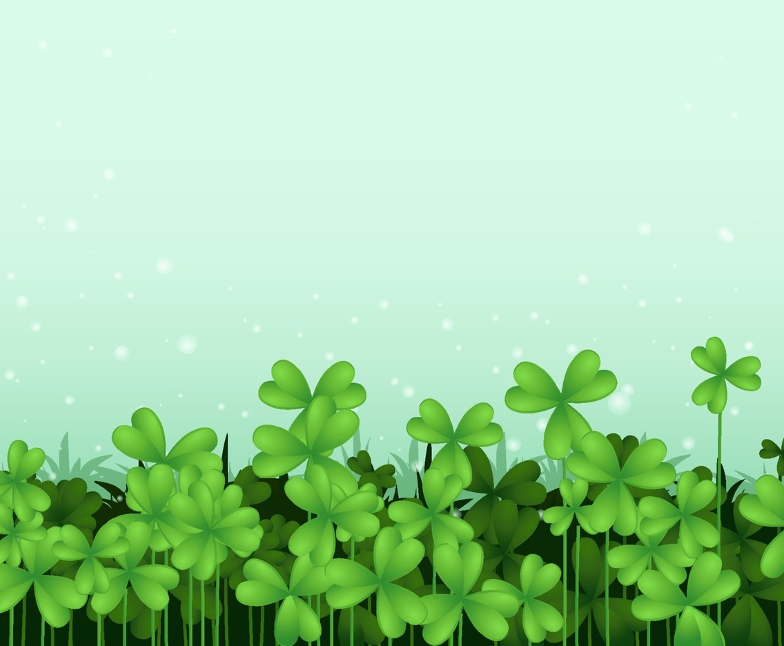 Green Clover Scenery Background