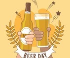 International Beer Day Background Template