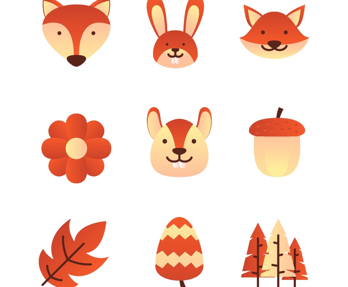 Flora and Fauna Icon Set
