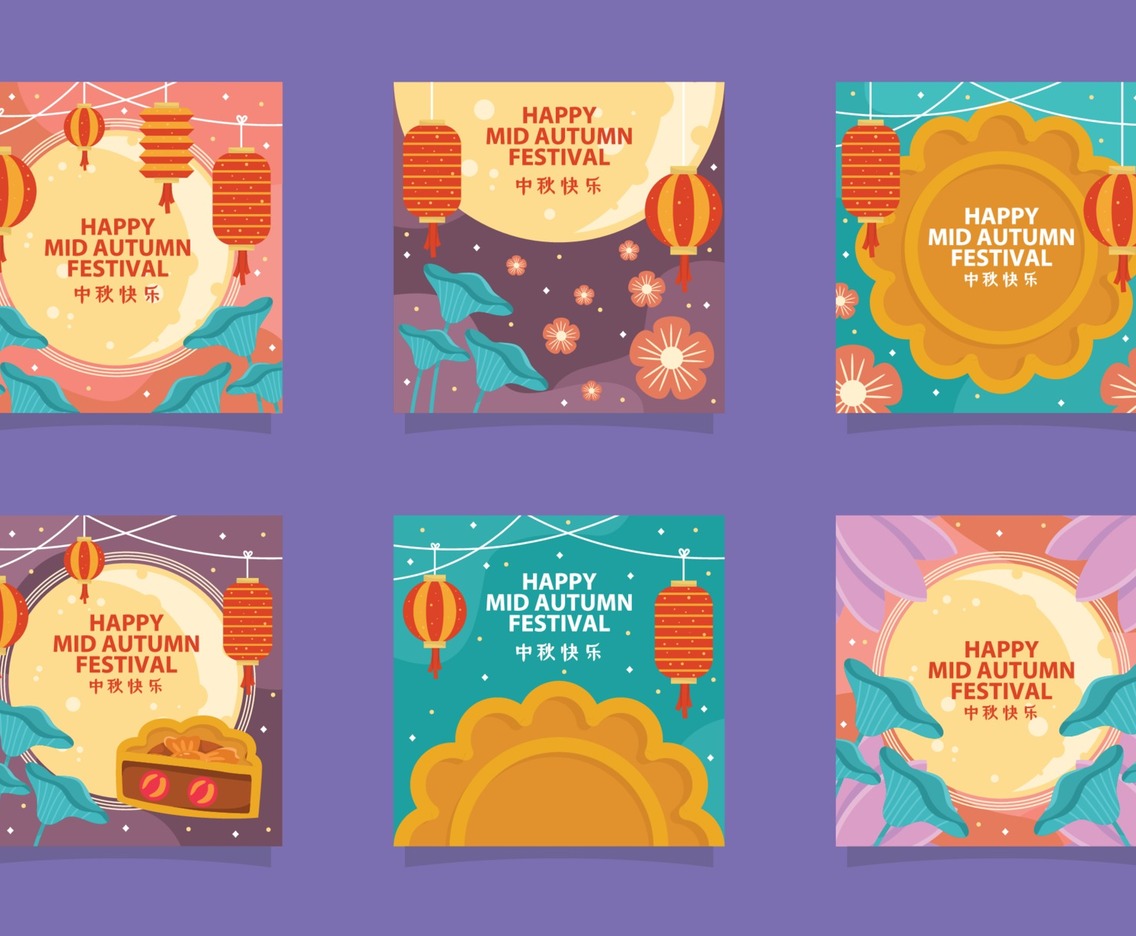 Mid autumn festival social media post