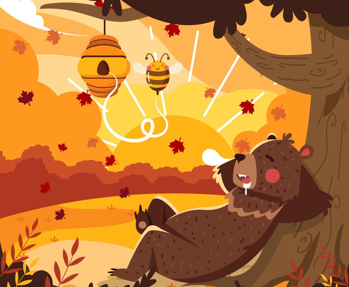 Sleeping Bear Enjoying Autumn