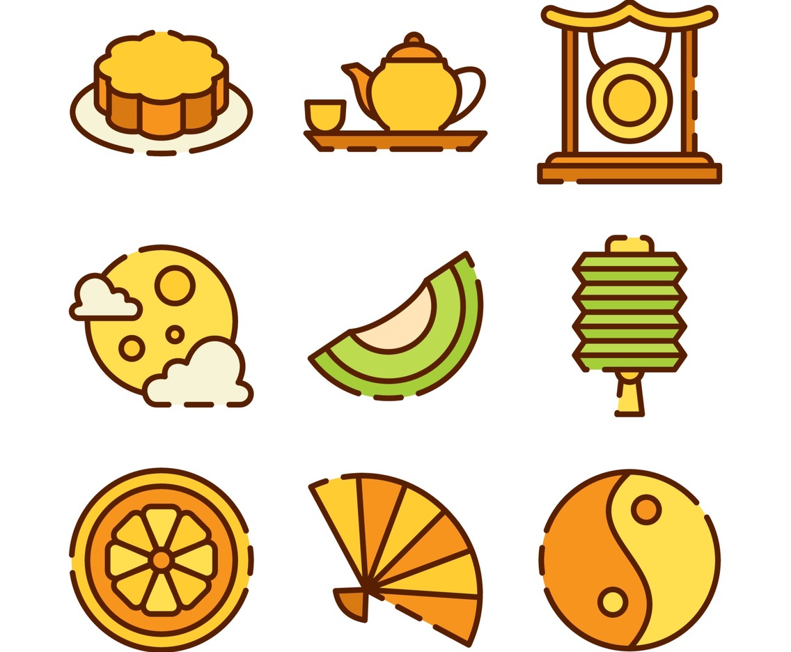 Icons of Mid Autumn Festival In China