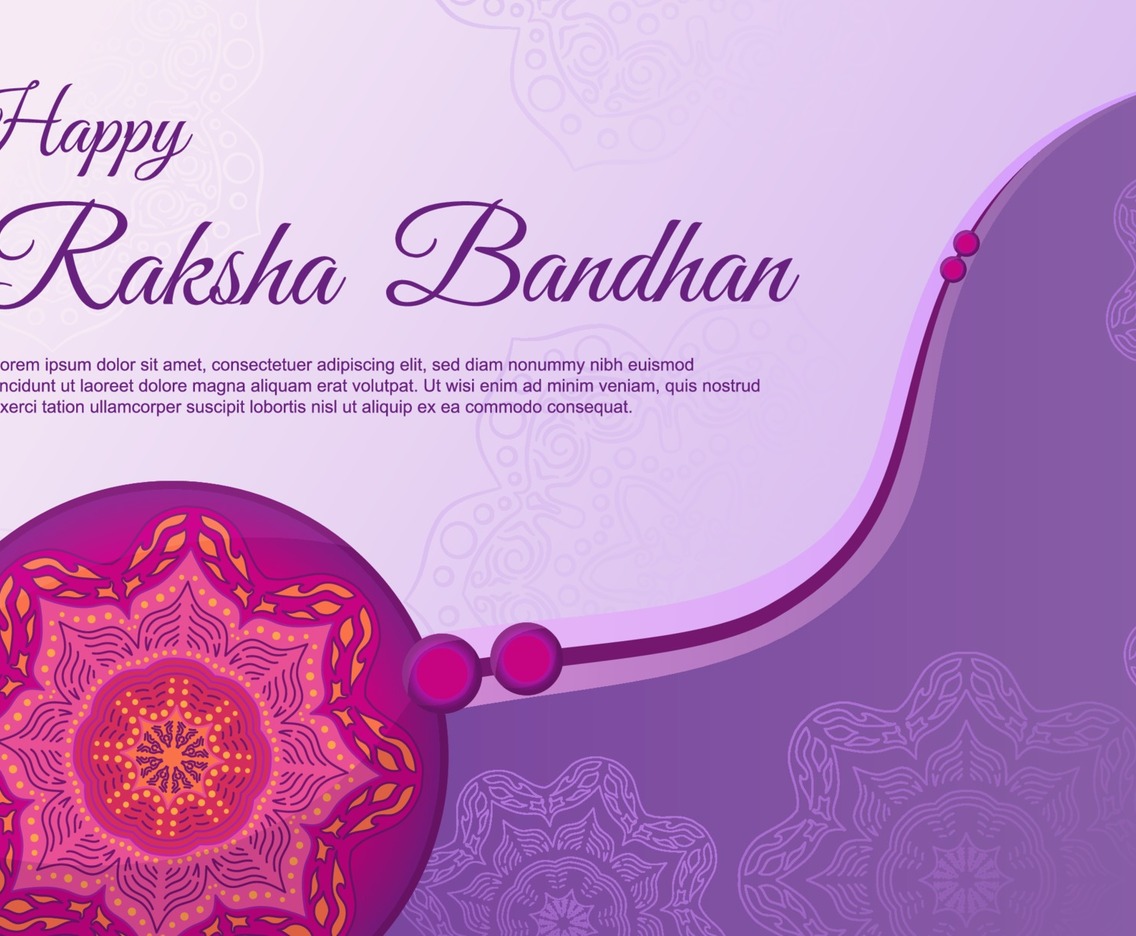 Raksha Bandhan Element in Purple Background