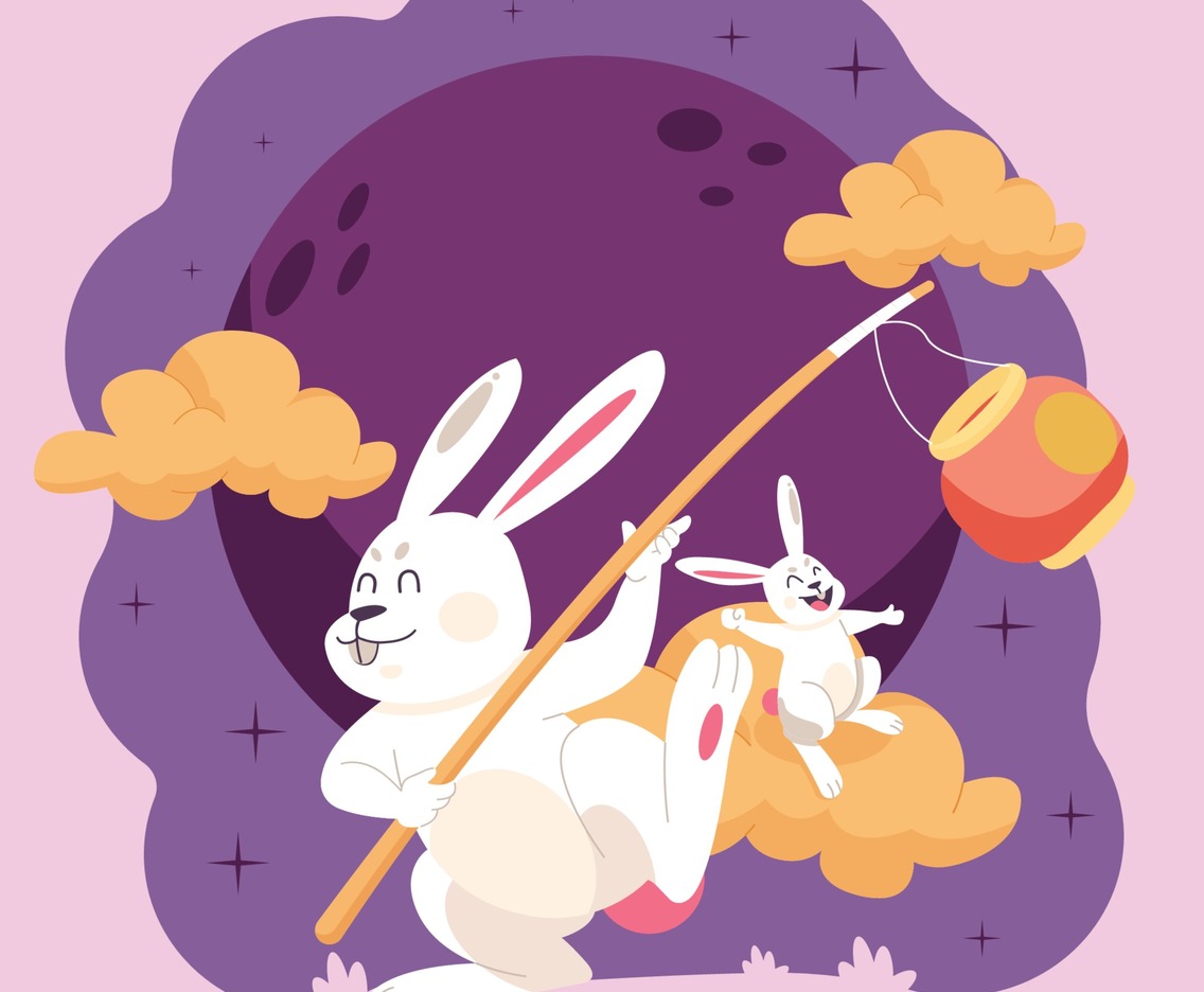Rabbits and mid autumn festival