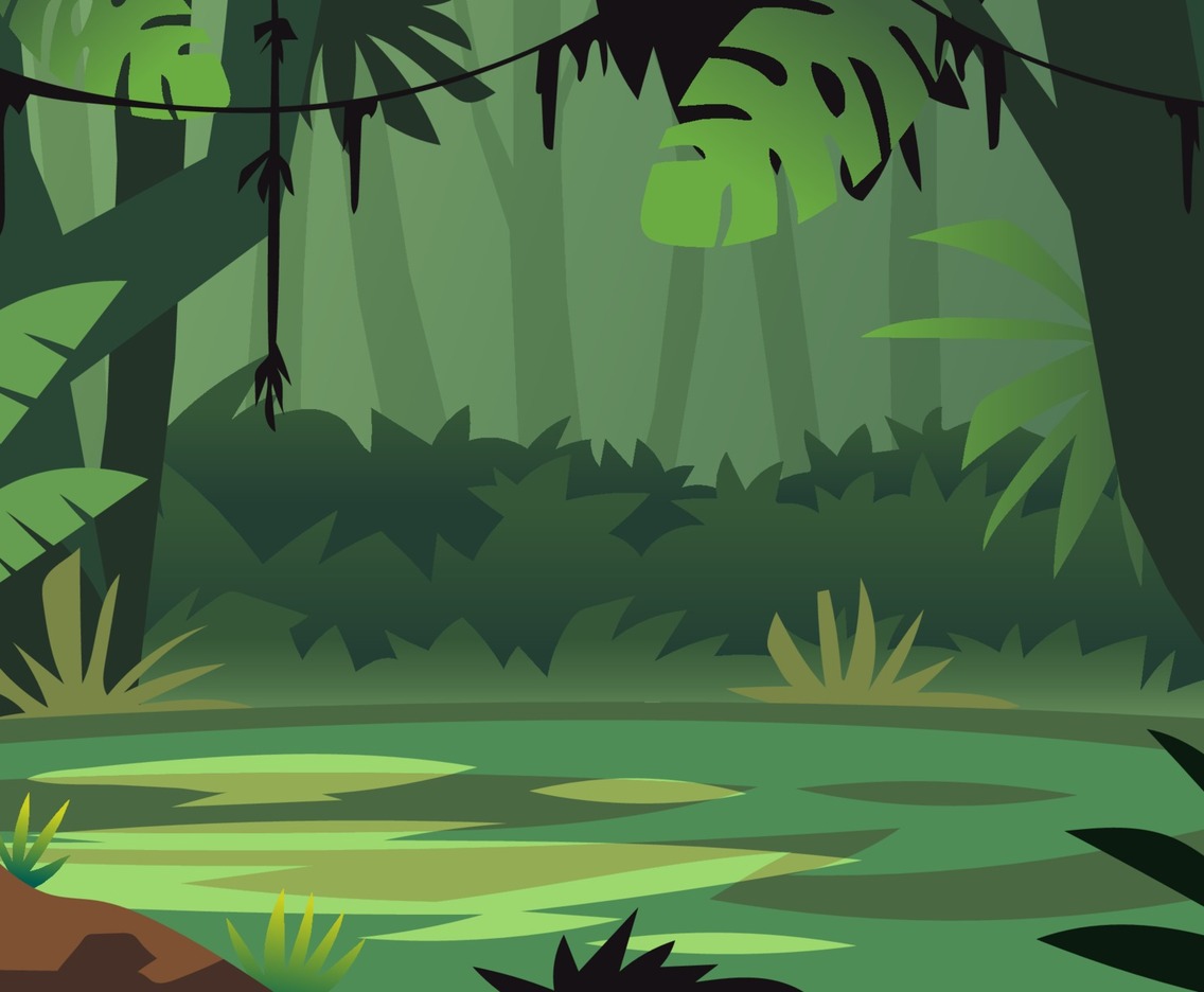 Cartoon Nature Forest Scenery
