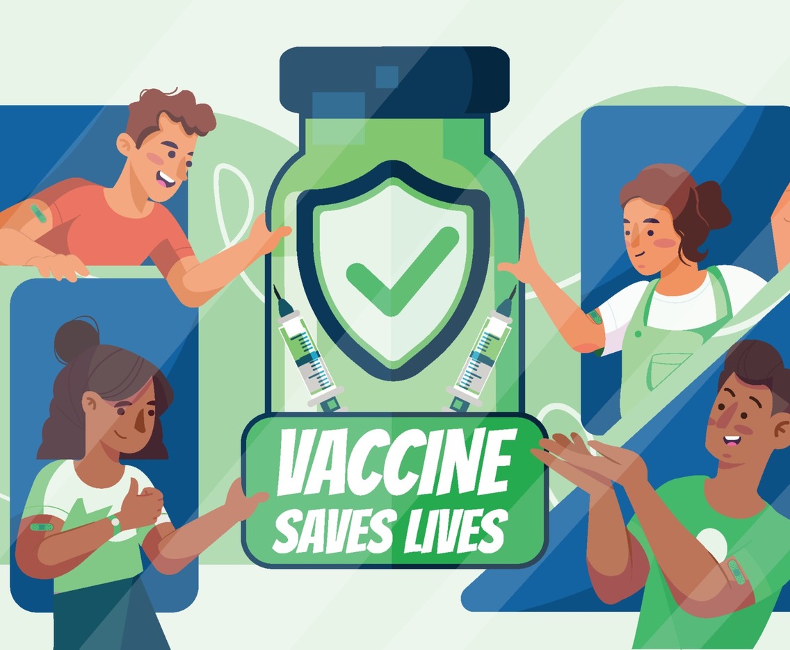 People Promote Vaccination Concept