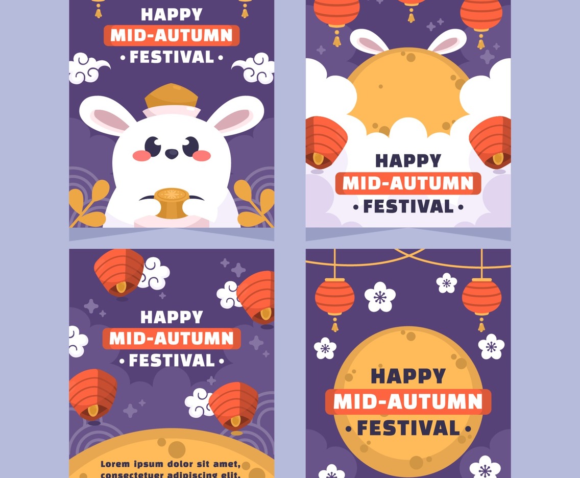 Set of Mid Autumn Card