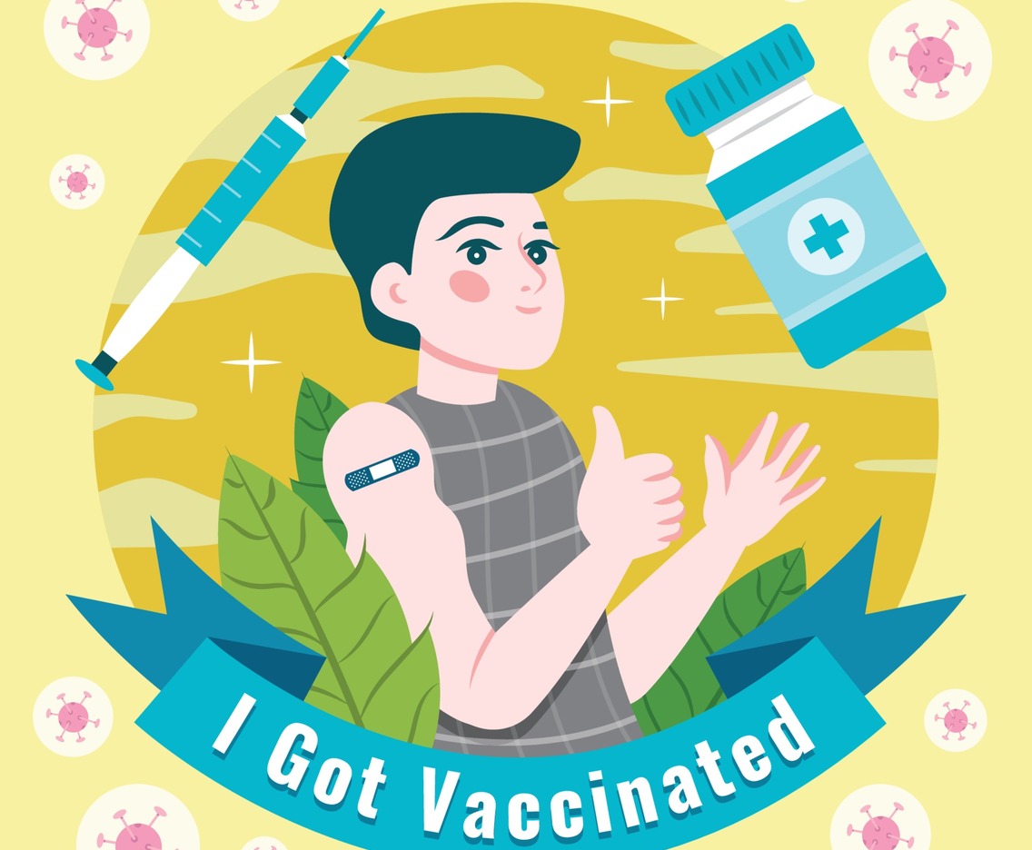 COVID-19 After Vaccine Background Template