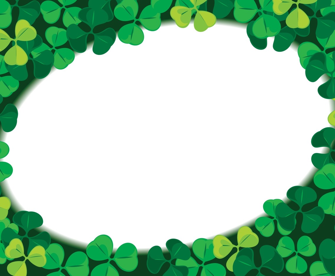 Beautiful Clover Scenery Flat Style Background