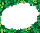 Beautiful Clover Scenery Flat Style Background