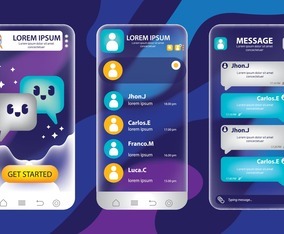 Glassmorphism Ui Ux Mobile Phone Mockup Template Vector Art & Graphics ...