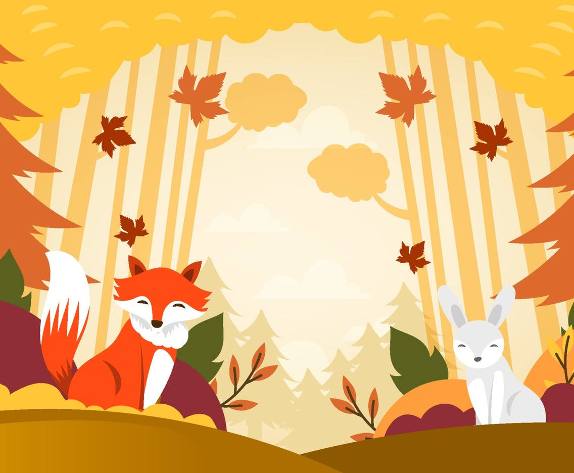 Autumn Flora and Fauna Background