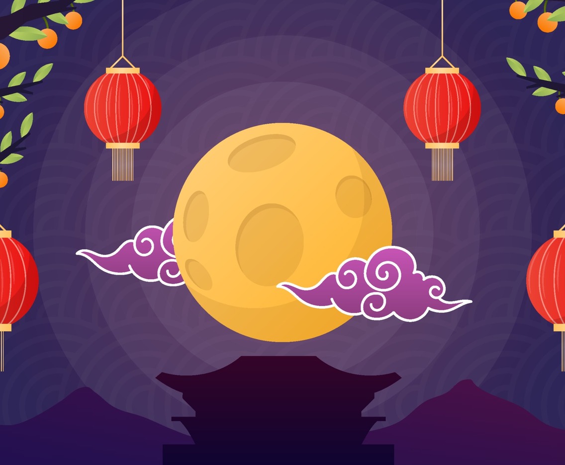 Mid-Autumn Chuseok Backgound