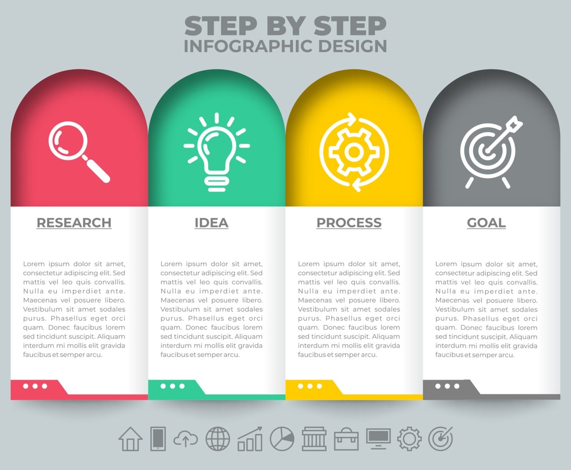 Step by Step infographic Template