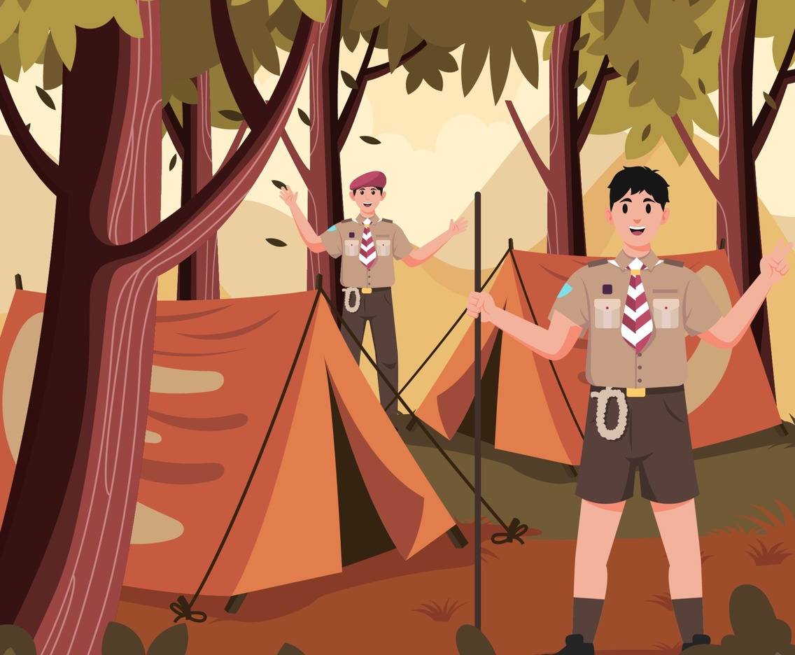 Pramuka Camping At The Forest