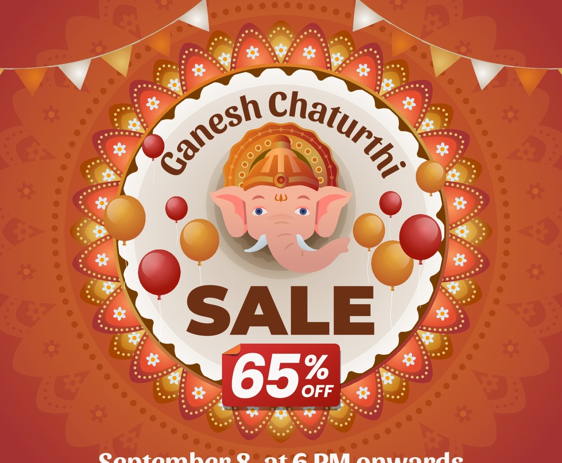 Ganesh Chaturthi Sale Background