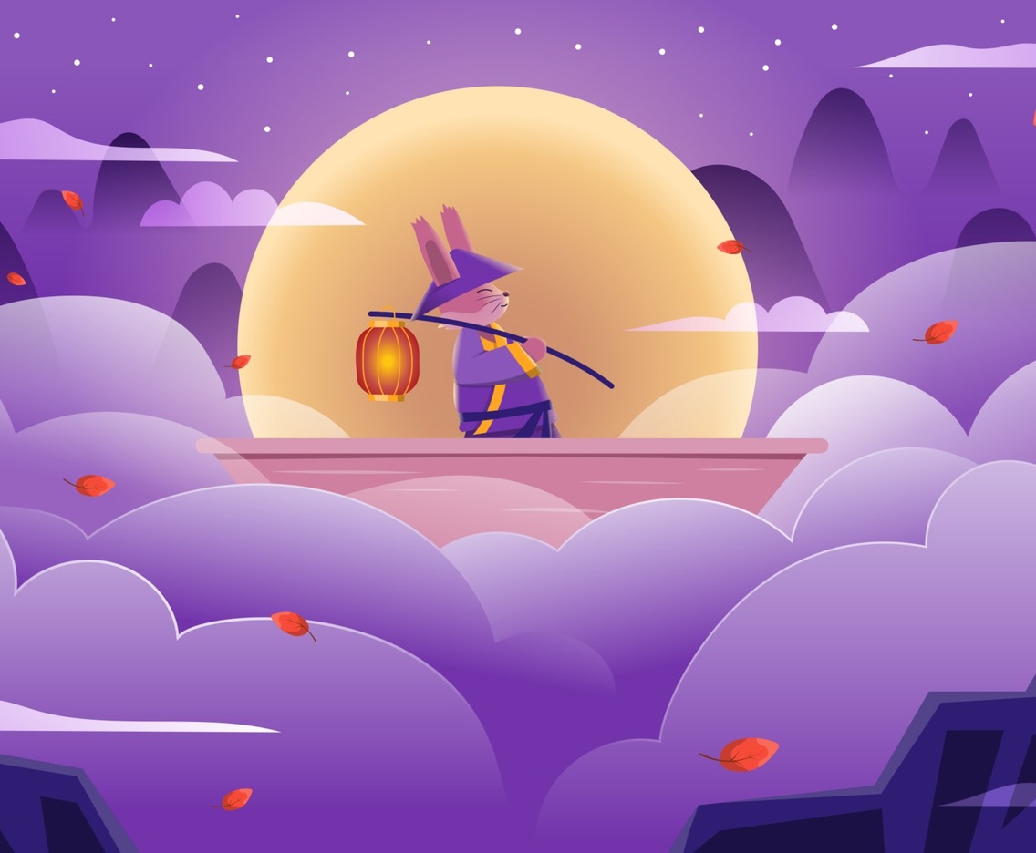 Mid Autumn Rabbit Fantasy Concept