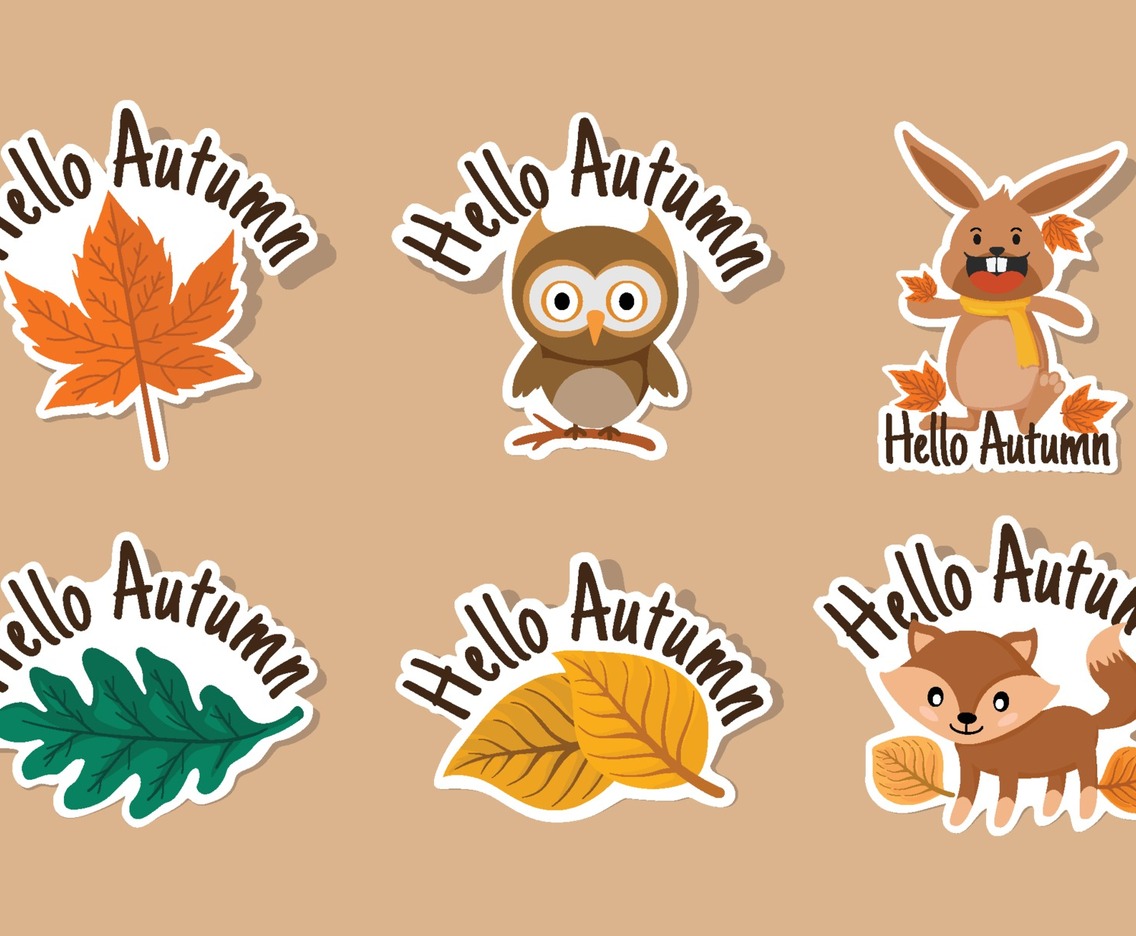 Autumn Flora Fauna Sticker