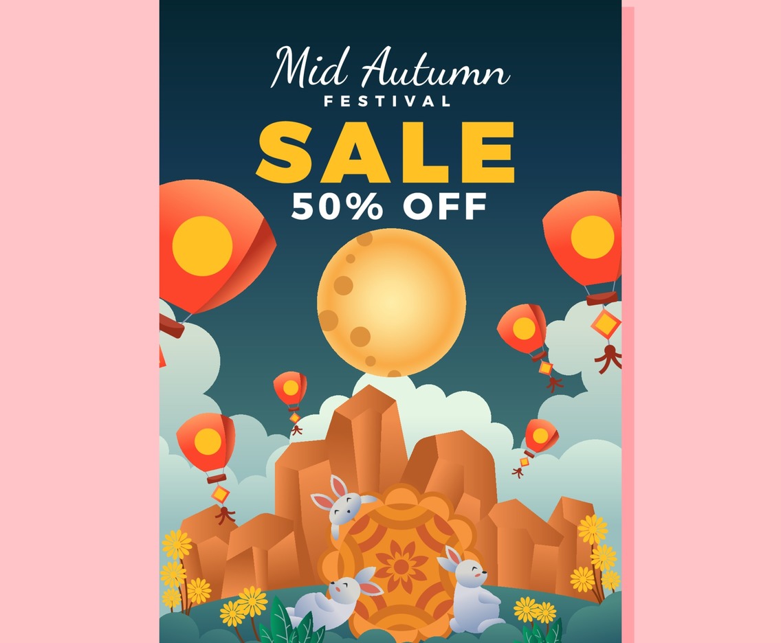 Special Sale Poster for Mid Autumn Festival