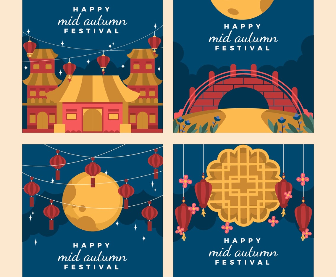 Enthralling Mid Autumn Gift Card For Marketing