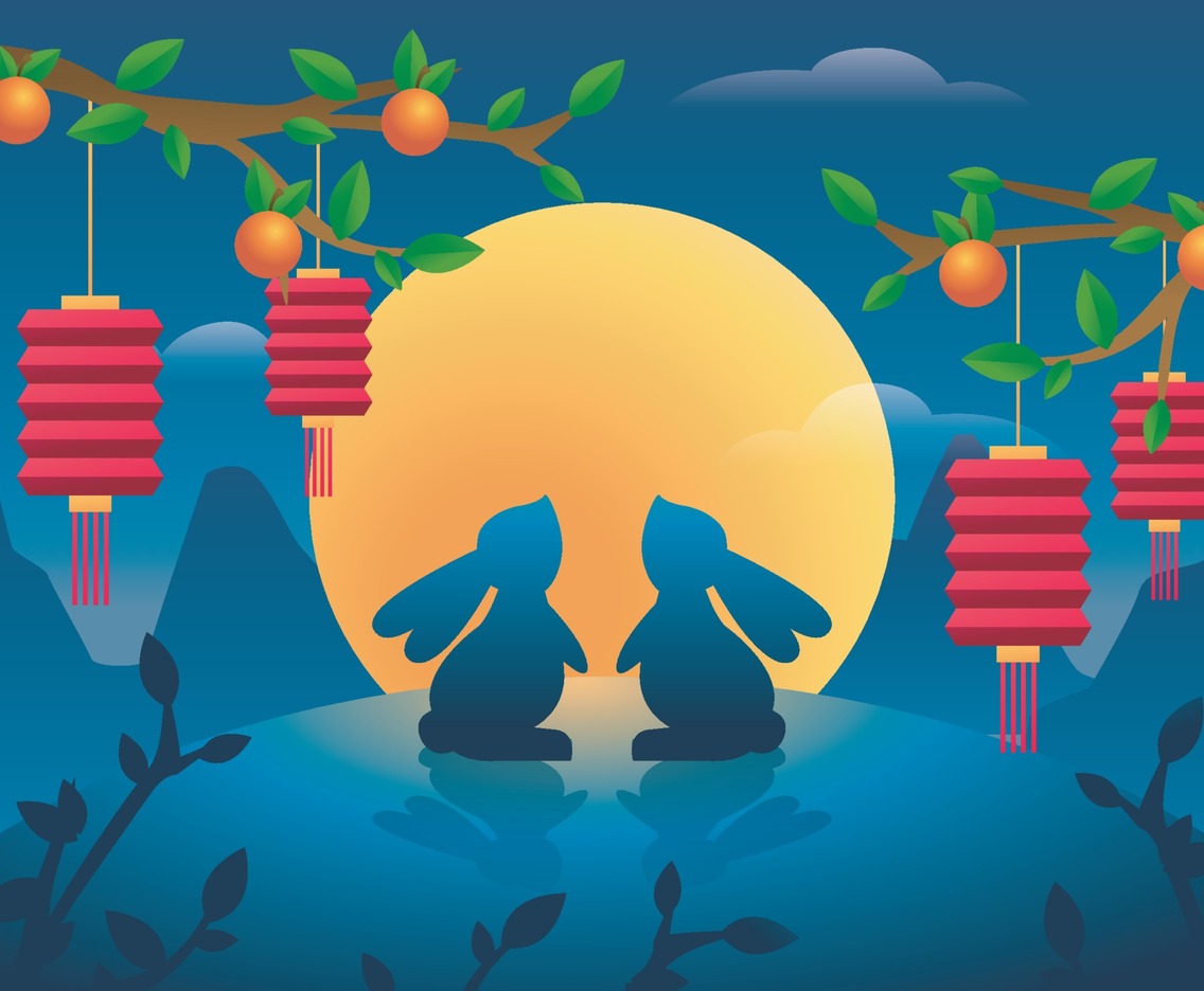 Chuseok Festival Celebration at Night