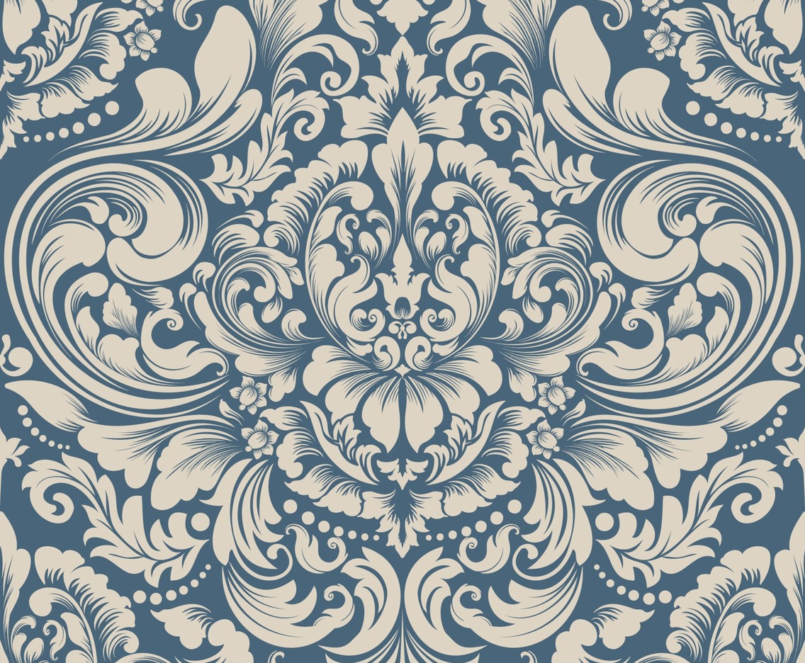 Vintage Damask Seamless Pattern Background