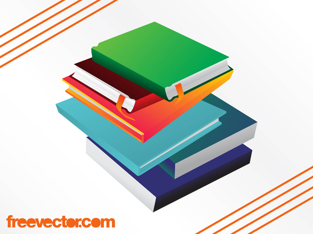Pile Of Books Vector